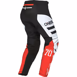 Oneal Element Squadron V.22 Pantalon de motocross, noir-blanc-rouge, taille 30 pour Hommes