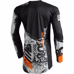 Oneal Mayhem Scarz V.22 Maillot de motocross, noir-blanc-orange, taille M pour Hommes - Vue supplémentaire 4