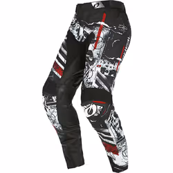 Oneal Mayhem Scarz V.22 Pantalon de motocross, noir-blanc-rouge, taille 30 pour Hommes