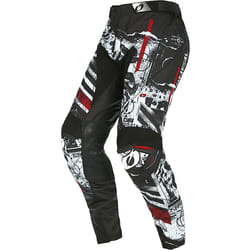 Oneal Mayhem Scarz V.22 Pantalon de motocross, noir-blanc-rouge, taille 32 pour Hommes