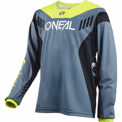 Oneal Element FR Hybrid V.22 Maillot de vélo pour les jeunes, gris-jaune, taille XL