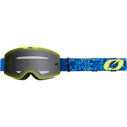 Oneal B-20 Strain V.22 Lunettes de motocross, bleu-jaune pour Hommes