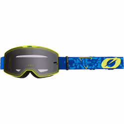 Oneal B-20 Strain V.22 Lunettes de motocross, bleu-jaune pour Hommes