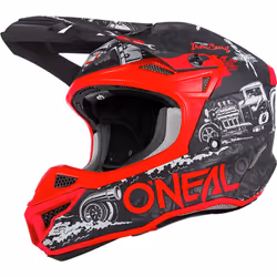 Oneal 5Series HR V.22 Casque de motocross, noir-rouge, taille XL pour Hommes