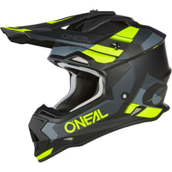 Oneal 2Series Spyde V23 Casque de motocross, noir-gris-jaune, taille L pour Hommes