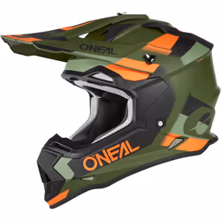 Oneal 2Series Spyde V23 Casque de motocross, noir-vert-orange, taille XL pour Hommes