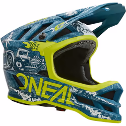 Oneal Blade Polyacrylite HR Casque de descente, vert-jaune, taille L pour Hommes