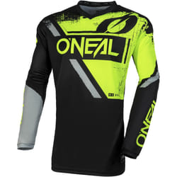 Oneal Element Shocker Maillot de motocross, noir-jaune, taille M pour Hommes