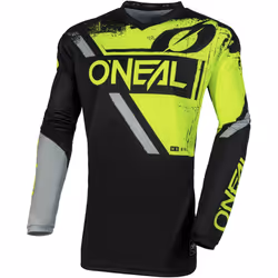 Oneal Element Shocker Maillot de motocross, noir-jaune, taille L pour Hommes