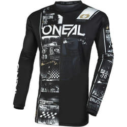 Oneal Element Attack Maillot de motocross, noir-blanc, taille M pour Hommes