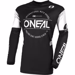 Oneal Element Brand Maillot de motocross, noir-blanc, taille S pour Hommes