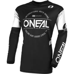 Oneal Element Brand Maillot de motocross, noir-blanc, taille M pour Hommes
