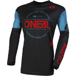 Oneal Element Brand Maillot de motocross, noir-bleu, taille M pour Hommes