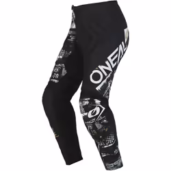 Oneal Element Attack Pantalon de motocross, noir-blanc, taille 28 pour Hommes