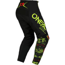 Oneal Element Attack Pantalon de motocross, noir-jaune, taille 40 pour Hommes