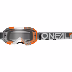 Oneal B-10 Duplex Clear Lunettes de motocross, noir-orange pour Hommes