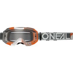 Oneal B-10 Duplex Clear Lunettes de motocross, noir-orange pour Hommes