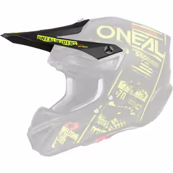 Oneal 5Series Polyacrylite Attack Casque Peak, noir-jaune pour Hommes