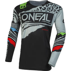 Oneal Mayhem Wild Maillot de motocross pour les jeunes, noir-gris, taille XL