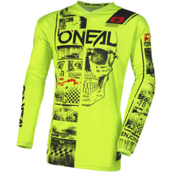 Oneal Element Attack Maillot de motocross pour les jeunes, noir-jaune, taille XL