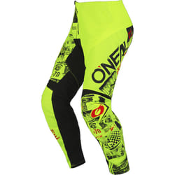 Oneal Element Attack Pantalon de motocross jeunesse, noir-jaune, taille M