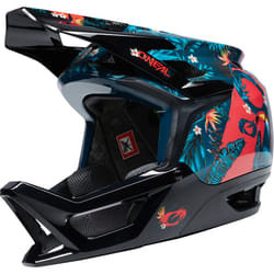 Oneal Transition Rio Casque de descente, noir-rouge-bleu, taille M pour Hommes