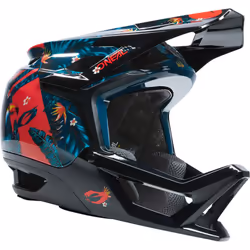 Oneal Transition Rio Casque de descente, noir-rouge-bleu, taille M pour Hommes