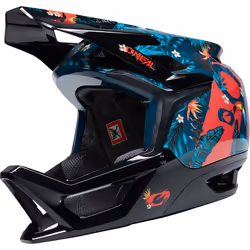 Oneal Transition Rio Casque de descente, noir-rouge-bleu, taille 2XL pour Hommes