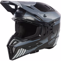 Oneal EX-SRS Hitch Casque de motocross, noir-gris, taille XS pour Hommes