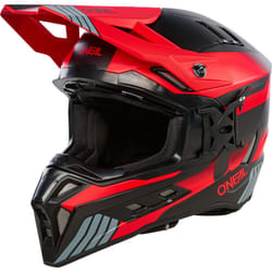 Oneal EX-SRS Hitch Casque de motocross, noir-gris-rouge, taille S pour Hommes