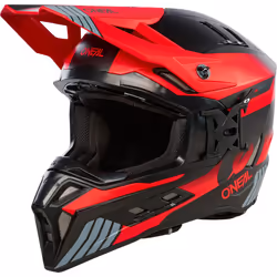 Oneal EX-SRS Hitch Casque de motocross, noir-gris-rouge, taille XL pour Hommes