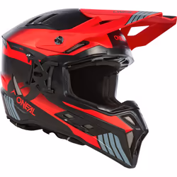 Oneal EX-SRS Hitch Casque de motocross, noir-gris-rouge, taille 2XL pour Hommes