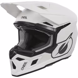 Oneal 3SRS Solid Casque de motocross, blanc, taille S pour Hommes