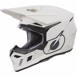 Oneal 3SRS Solid Casque de motocross, blanc, taille S pour Hommes