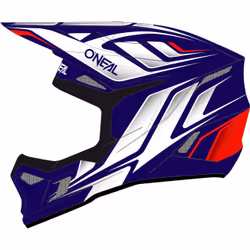 Oneal 3SRS Vertical Casque de motocross, blanc-rouge-bleu, taille S pour Hommes