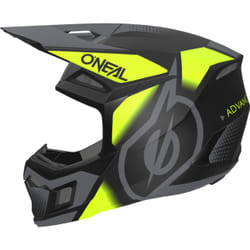 Oneal 3SRS Vision Casque de motocross, noir-jaune, taille XL pour Hommes