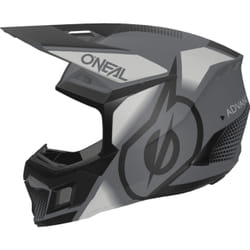 Oneal 3SRS Vision Casque de motocross, noir-gris, taille M pour Hommes