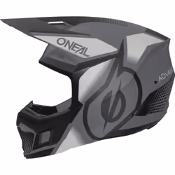 Oneal 3SRS Vision Casque de motocross, noir-gris, taille 2XL pour Hommes