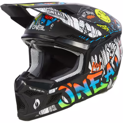 Oneal 3SRS Rancid Casque de motocross multicolore pour enfants, noir-multicolore, taille M pour Des gamins