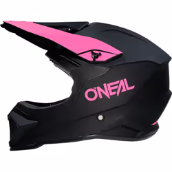 Oneal 1SRS Solid Casque de motocross, noir-rose, taille 2XL pour Hommes