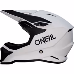 Oneal 1SRS Solid Casque de motocross, blanc, taille L pour Hommes