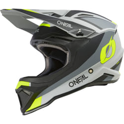 Oneal 1SRS Stream Casque de motocross pour enfants, noir-gris-jaune, taille L pour Des gamins