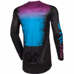 Oneal Mayhem Scarz Maillot de motocross, noir-bleu-pourpre, taille XL pour Hommes