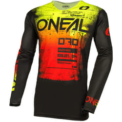 Oneal Mayhem Scarz Maillot de motocross, noir-rouge-jaune, taille XL pour Hommes