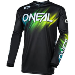 Oneal Element Voltage Maillot de motocross, noir-vert, taille XL pour Hommes