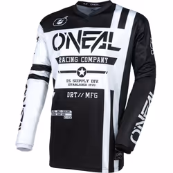 Oneal Element Warhawk Maillot de motocross, noir-blanc, taille S pour Hommes