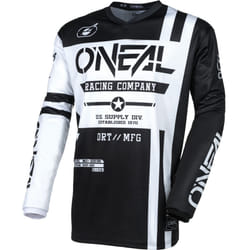 Oneal Element Warhawk Maillot de motocross, noir-blanc, taille L pour Hommes