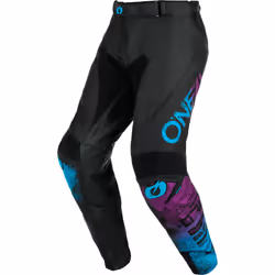 Oneal Mayhem Scarz Pantalons de motocross, noir-bleu-pourpre, taille 30 pour Hommes