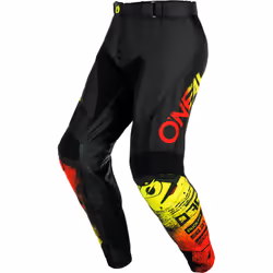 Oneal Mayhem Scarz Pantalons de motocross, noir-rouge-jaune, taille 30 pour Hommes
