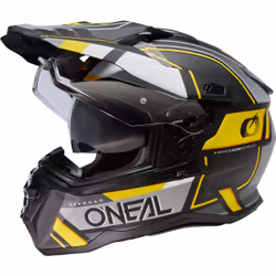 Oneal D-SRS Square Casque de motocross, noir-gris-jaune, taille XS pour Hommes